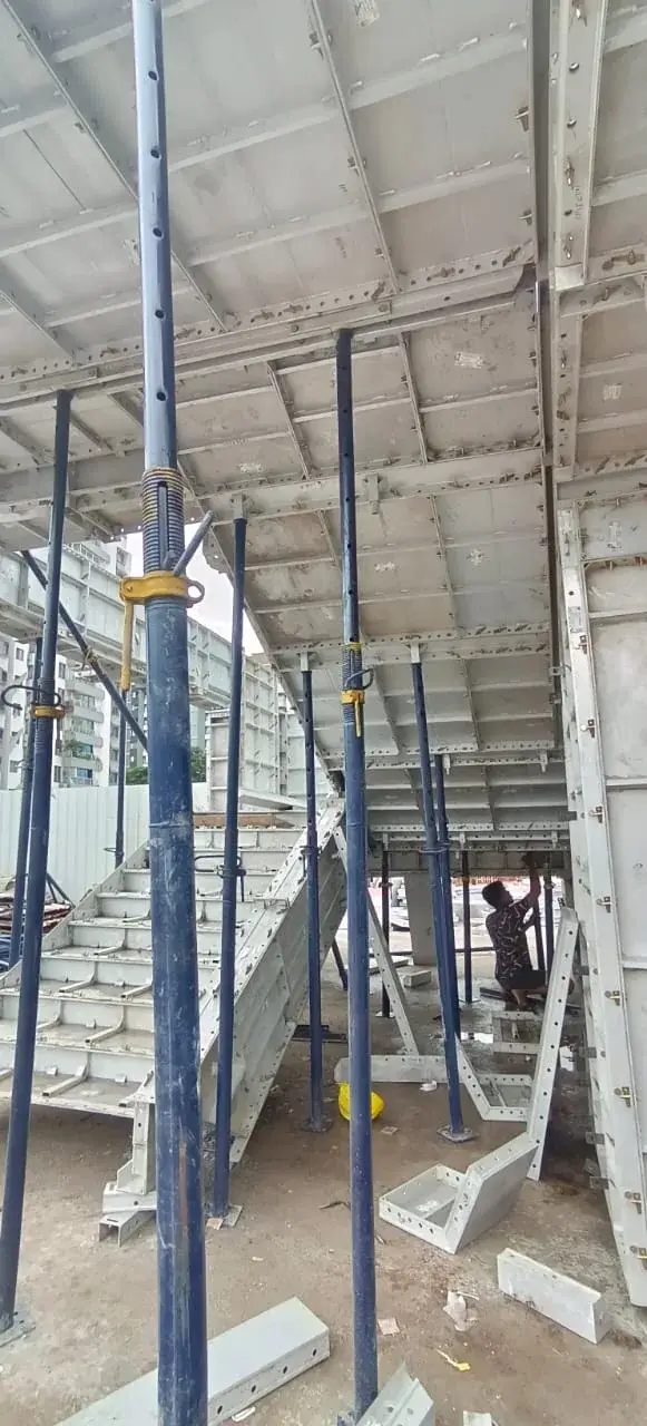 Aluminium stair formwork installed at a construction project