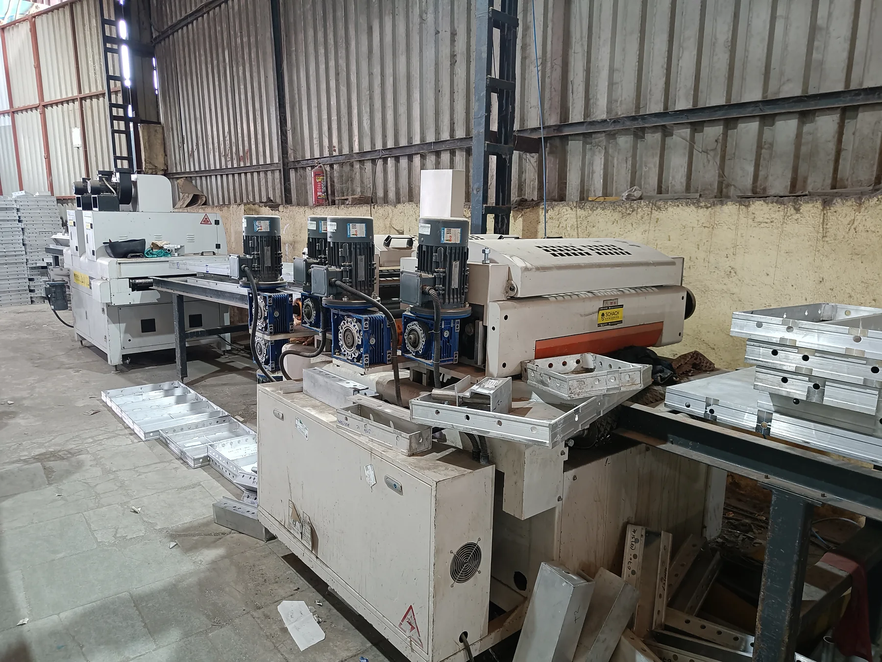 Panel buffing and finishing line