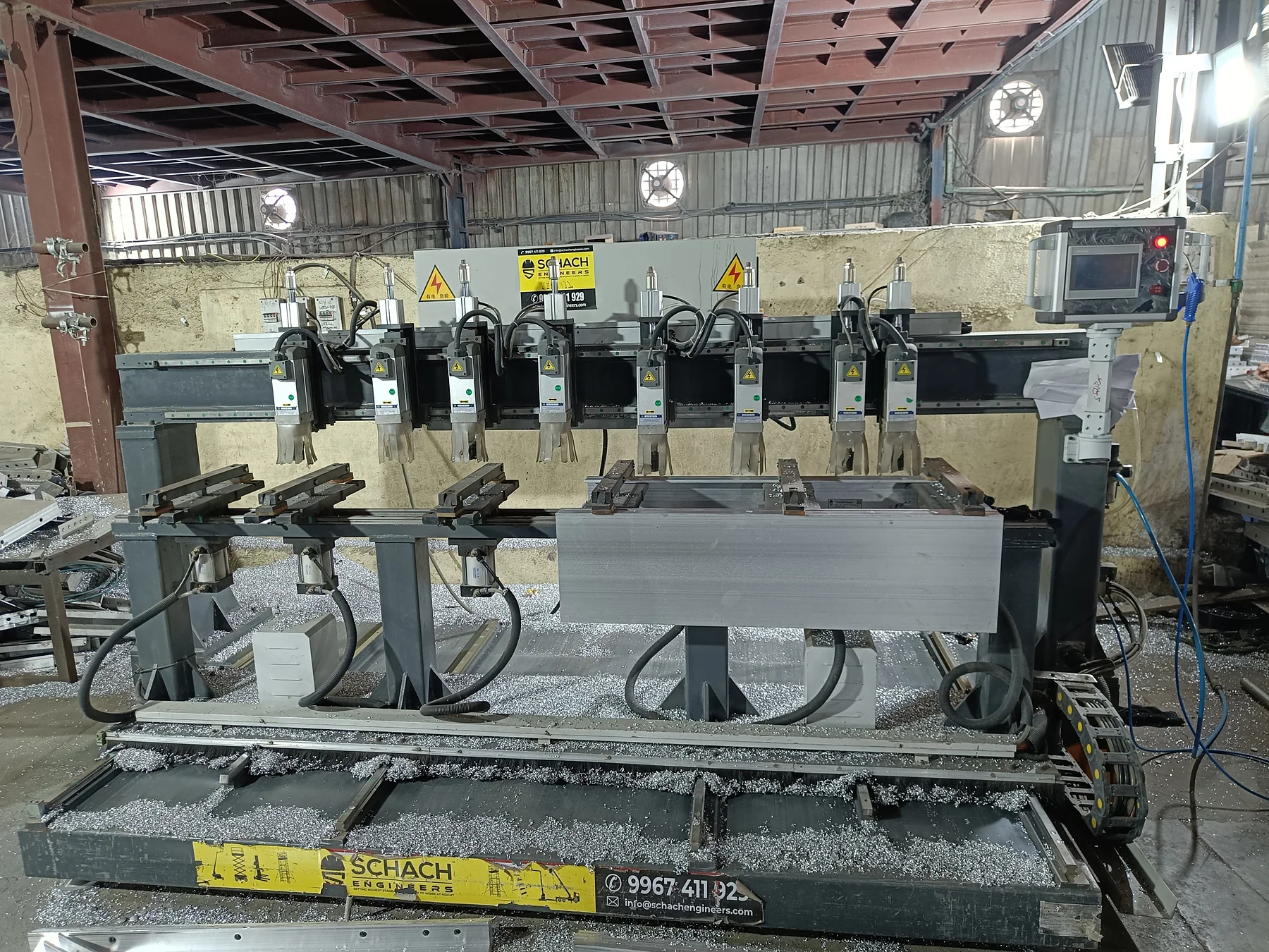 CNC milling machine in operation