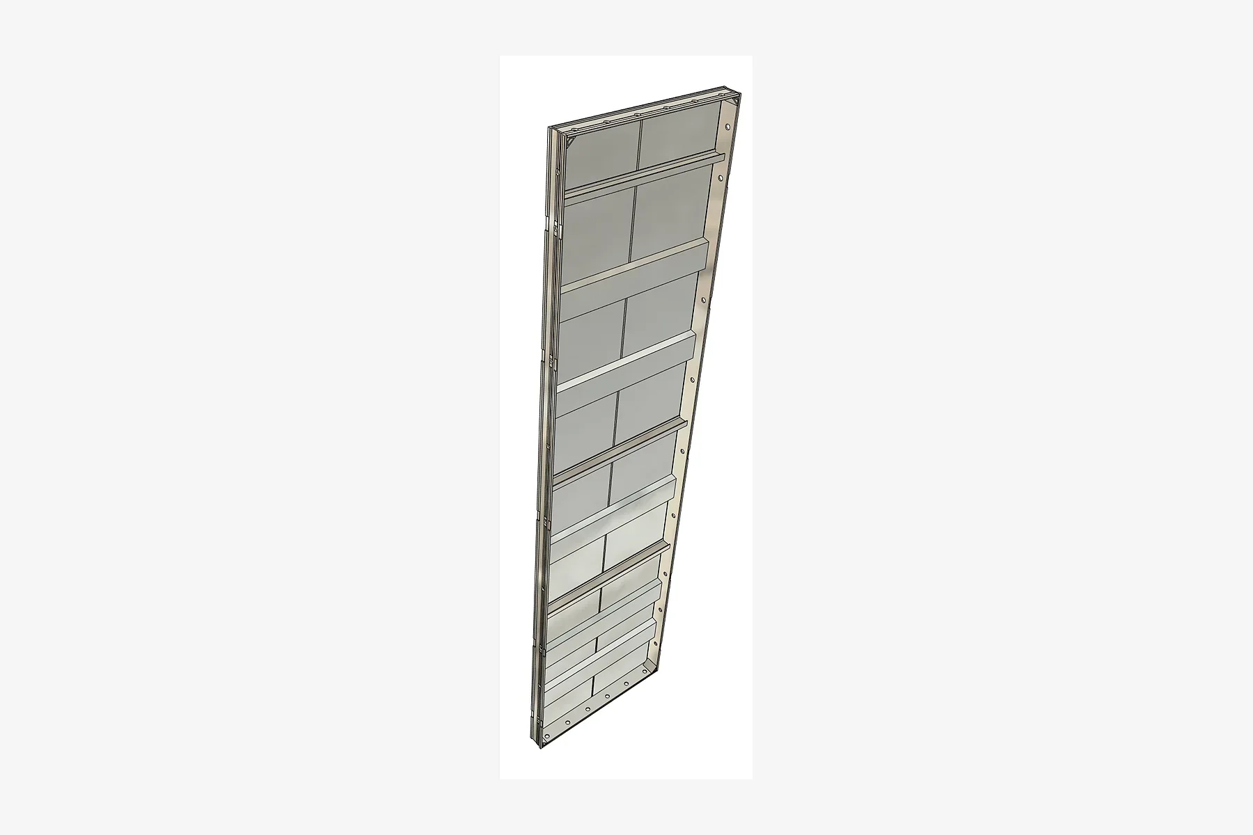 3D product render of a vertical aluminium wall panel